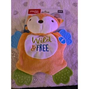 Playtex Baby Doll Teether Plush Owl Toy 4 Textured Paws Crinkle 0+‎ Months Soft